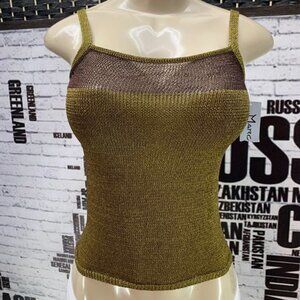 Marco-G S Peridot Crop Sweater Camisole Top